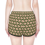 Alota Note$ Garmentry >$ Icon Pattern Women's Relaxed Boy Shorts (AOP) - DGMGR Forest Green