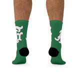 Alota Note$ Garmentry Monogram DTG Socks-Green