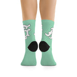 Alota Note$ Garmentry Monogram DTG Socks-Mint