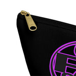 On Fleek Cosmetics Accessory Pouch w T-bottom - Black/Purple