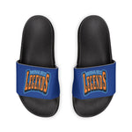 Gotham City Legends Men's PU Slide Sandals-Royal/Orange/Royal