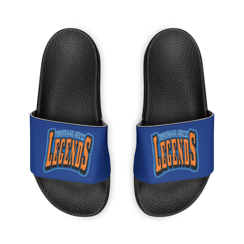 Gotham City Legends Men's PU Slide Sandals-Royal/Orange/Royal