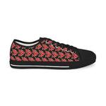 Alota Note$ Garmentry >$ Icon Pattern Men's Low Top Sneakers - DGMGR Black