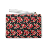 Alota Note$ Garmentry ‘>$’ Icon Pattern Clutch Bag - DGMGR Black