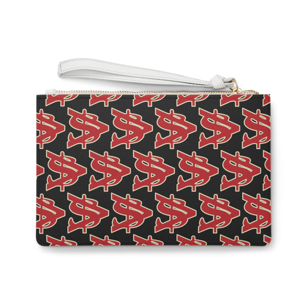 Alota Note$ Garmentry ‘>$’ Icon Pattern Clutch Bag - DGMGR Black