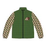 Puffer Jacket - Alota Note$ Icon Pattern Sleeve Men's Jacket - DGMGR Hunter