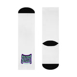 Gotham City Legends Cushioned Crew Socks - White/Purple/Teal