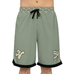 Alota Note$ Garmentry Basketball Rib Shorts (AOP) - DGMGR mint