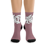 Alota Note$ Garmentry Monogram DTG Socks-Heather Orchid