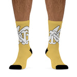 Alota Note$ Garmentry Monogram DTG Socks-Light Yellow