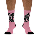 Alota Note$ Garmentry Monogram(Blk) DTG Socks-Candyfloss