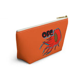 On Fleek Cosmetics Accessory Pouch w T-bottom - Orange/Orange