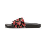 Alota Note$ Garmentry ‘>$’ Icon Pattern Women's Slide Sandals - DGMGR Black