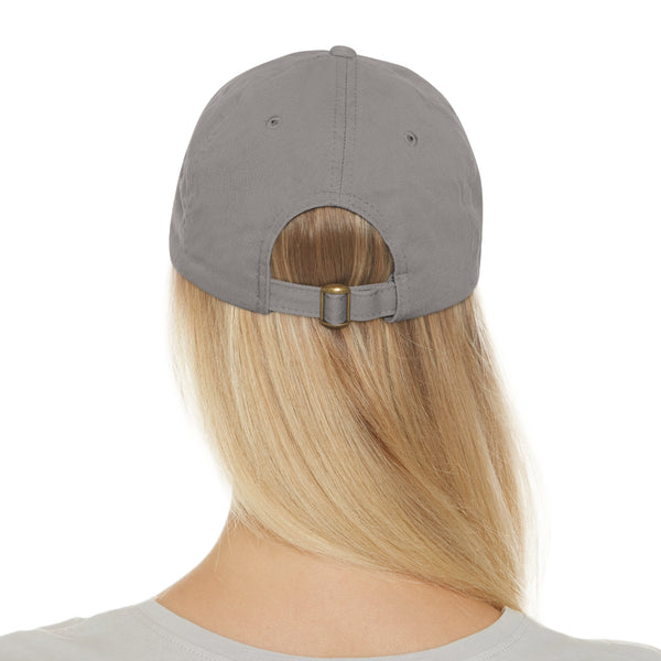 On Fleek Clothing 'WindyHair' Logo Dad Hat with Leather Patch