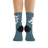 Alota Note$ Garmentry Monogram DTG Socks-Deep Teal