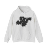 Alota Note$ Garmentry Black Lettermark x Wordmark Unisex Heavy Blend™ Hooded Sweatshirt (13 colors)