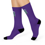 Gotham City Legends Cushioned Crew Socks - Purple/Purple/Teal