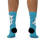 Alota Note$ Garmentry Monogram DTG Socks-Teal