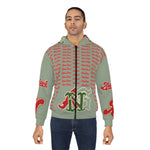 Alota Note$ Garmentry Unisex Zip Hoodie (AOP) - DGMGR Seamoss