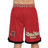 Alota Note$ Garmentry Basketball Rib Shorts (AOP) - DGMGR Red