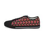 Alota Note$ Garmentry >$ Icon Pattern Men's Low Top Sneakers - DGMGR Black