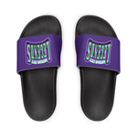 Gotham City Legends Men's PU Slide Sandals-Purple/Teal/Purple