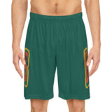 Gotham City Legends Basketball Shorts (AOP)-Pine/Tomato/Goldenrod Lime