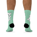 Alota Note$ Garmentry Monogram DTG Socks-Mint