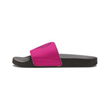 On Fleek Cosmetics Women's PU Slide Sandals-hot pink/hot pink