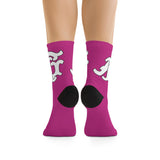 Alota Note$ Garmentry Monogram DTG Socks-Fushia