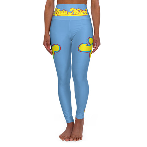 Alota Note$ Garmentry - ANG Fit+ High Waisted Yoga Leggings (Too Cute Sky Blu)