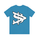 Alota Note$ Garmentry White Lettermark/Wordmark Combo Logo x Dollar Sign Icon Unisex Jersey Short Sleeve Tee