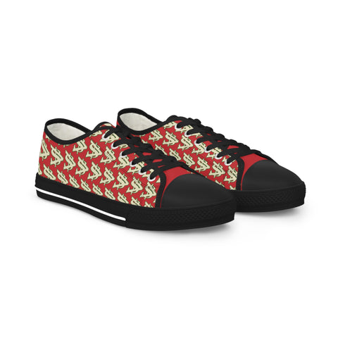 Alota Note$ Garmentry >$ Icon Pattern Men's Low Top Sneakers - DGMGR Black