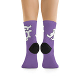 Alota Note$ Garmentry Monogram DTG Socks-Lavender