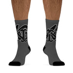 Alota Note$ Garmentry Monogram(Blk) DTG Socks-Charcoal