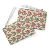 Alota Note$ Garmentry ‘>$’ Icon Pattern Clutch Bag - Oatmeal