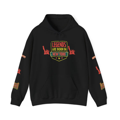 Gotham City Legends 'LEGENDS Are Born in NY' Unisex Heavy Blend™ Hooded Sweatshirt