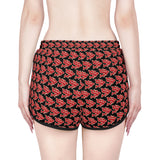 Alota Note$ Garmentry >$ Icon Pattern Women's Relaxed Boy Shorts (AOP) - DGMGR Black