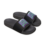 Gotham City Legends Men's PU Slide Sandals-Black/Teal/Purple