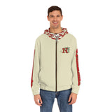 Alota Notes Garmentry 'ANG Monogram & Wordmark' Men's Full-Zip Hoodie (AOP) - DGMGR Oatmeal