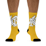 Alota Note$ Garmentry Monogram DTG Socks-Yellow