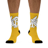 Alota Note$ Garmentry Monogram DTG Socks-Yellow