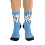 Alota Note$ Garmentry Monogram DTG Socks-Sky Blue