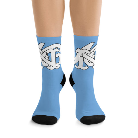 Alota Note$ Garmentry Monogram DTG Socks-Sky Blue