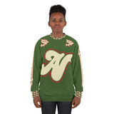 Alota Notes Garmentry Unisex Sweatshirt (AOP) - DGMGR Olive