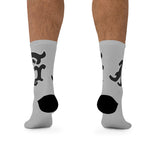 Alota Note$ Garmentry Monogram(Blk) DTG Socks-Ash