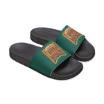 Gotham City Legends Men's PU Slide Sandals-Pine/Tomato/Goldenrod Lime/Black