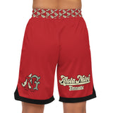 Alota Note$ Garmentry Basketball Rib Shorts (AOP) - DGMGR Red