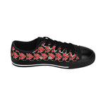 Alota Note$ Garmentry ‘>$’ Icon Pattern Women's Low Top Sneakers - DGMGR Black