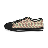 Alota Note$ Garmentry >$ Icon Pattern Men's Low Top Sneakers - DGMGR Oatmeal